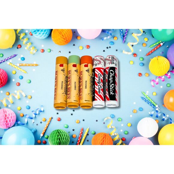 Lot of 5 Lip Balms‎ – Burt’s Bees & ChapStick – Assorted Flavors (New & Sealed) - Picture 3 of 5